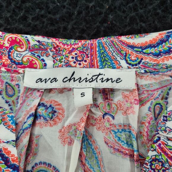 Ava Christine Womens Tank Top Multi-Color Size Small 100% Rayon Sleeveless - Picture 5 of 12